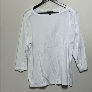 Style & Co. White 3/4 Sleeve Top XL